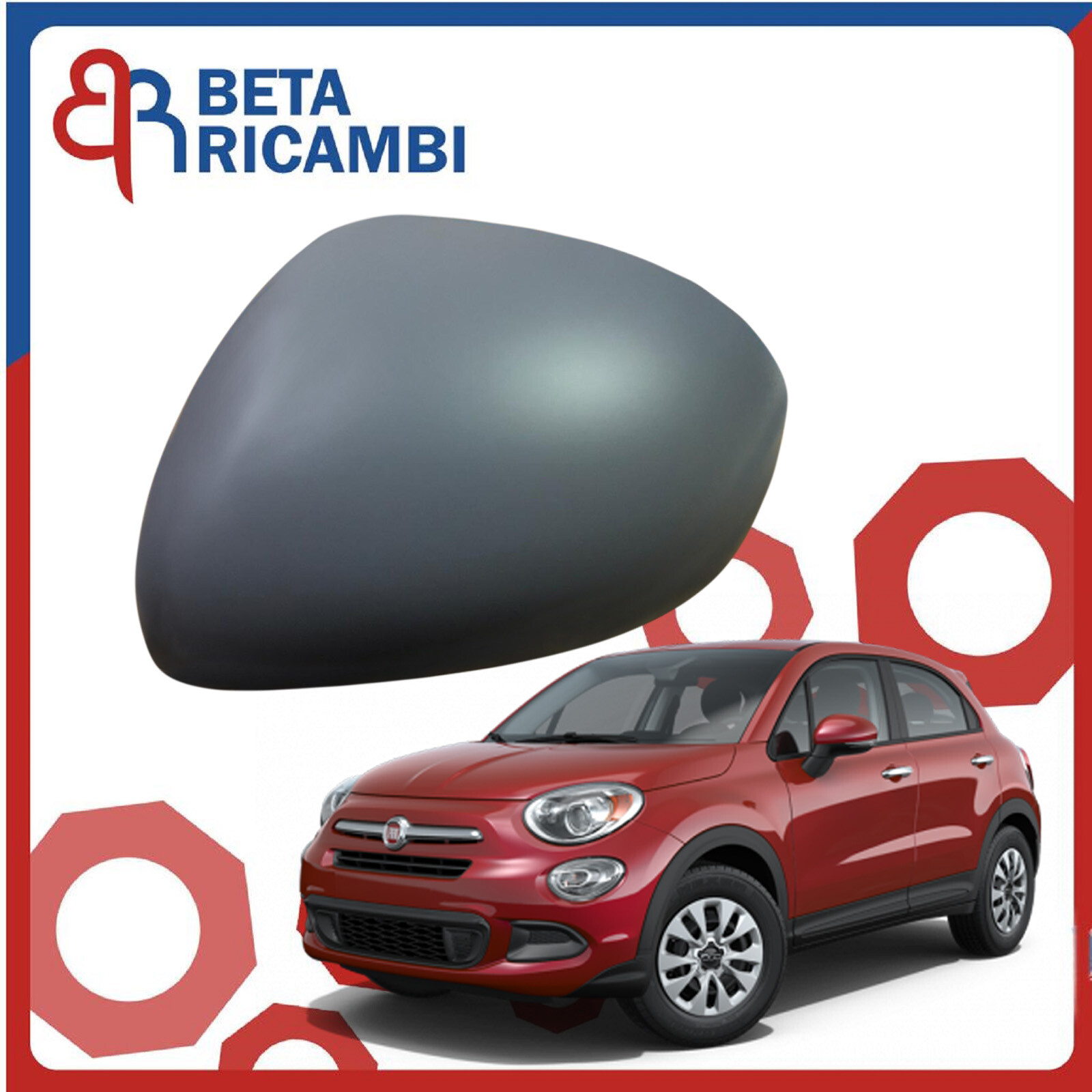 Calotta Specchietto Retrovisore Fiat 500X 2015> Sinistra SX Specchio Con Primer