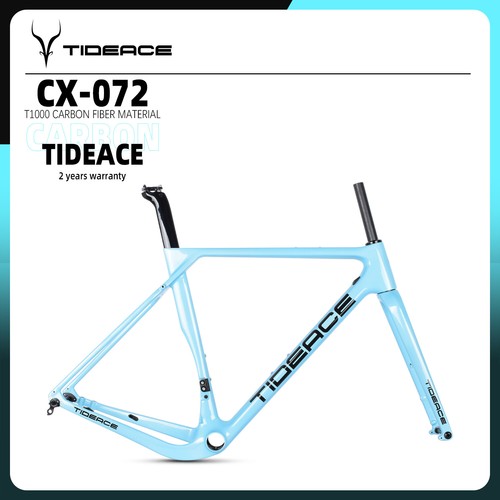T1000 Carbon Fiber Road Gravel Bike Frames Thru Axle BB386 12*100mm Flat Mount - Picture 6 of 7