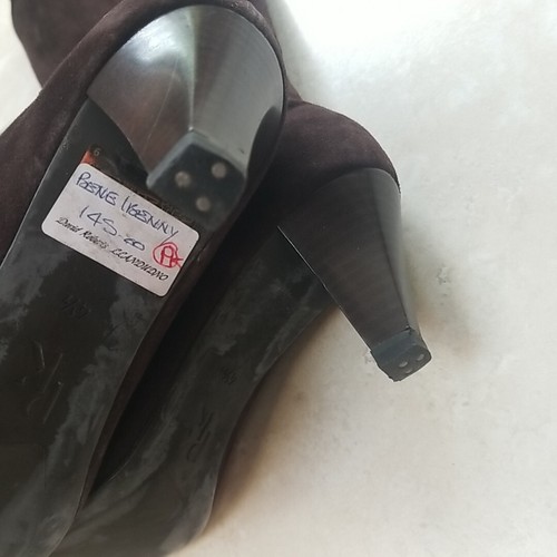 Peter Kaiser Boots Leather Suede knee Length Brown pull on floppy cowboy UK 4.5 - 第 8/21 張圖片