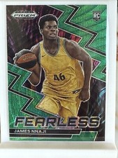 2023 James Nnaji Panini Prizm Draft Picks Fearless Green Wave Rookie