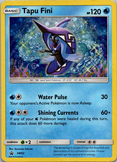 2018 #SM92 Tapu Fini Black Star Promo