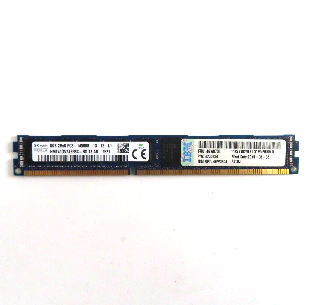 8GB RDIMM 2Rx8 PC3-14900R DDR3 1866MHz (240 Pin) Memory