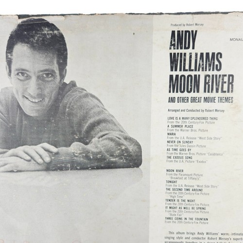 Andy Williams Moon River & Other Great Movie Themes Album Vinyl Columbia CL1809 - Picture 7 of 7