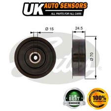 Fits Mercedes Gates Drive Belt Deflection Guide Pulley -3978