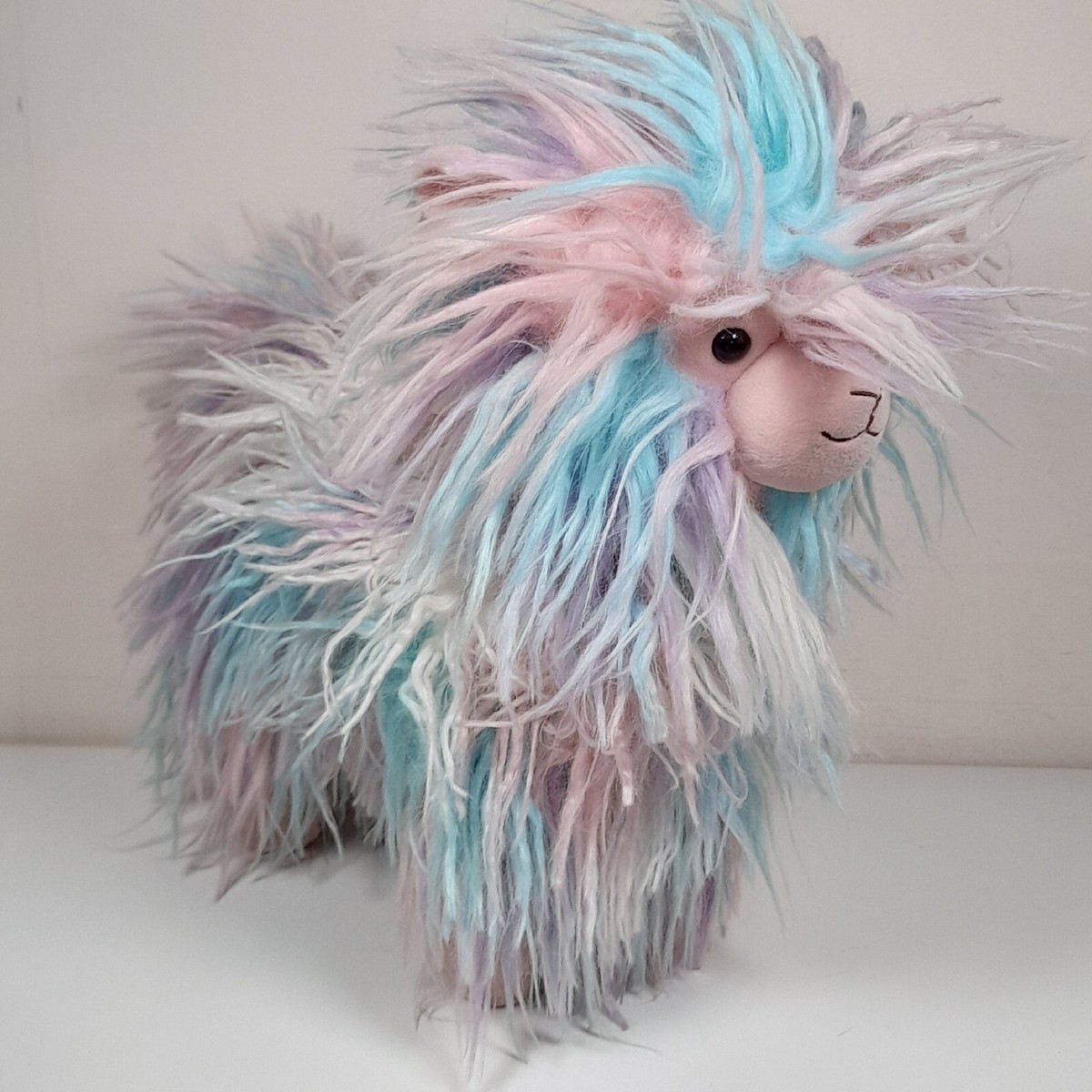 Jellycat Lovely Llama Soft Toy Plush Pastel Lilac Aqua Pink Beanie