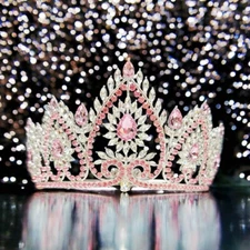 Flower crown, Wedding accessories, silver hair accessory, pink stone Tiara