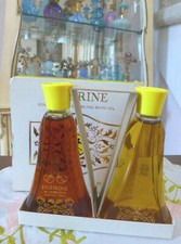 VTG 1950s Dorothy Gray FIGURINE 2-Pc Set w Cologne  Bubbling Bath Oil 1.5 Oz Ea