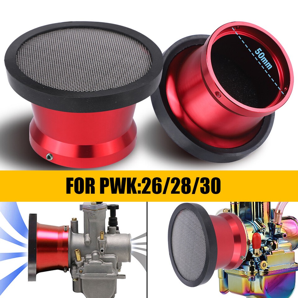 Carb Stack Filter Motorcycle Carburetor Air Filter Cup Velocity Stack For PWK 24/26/28 ...