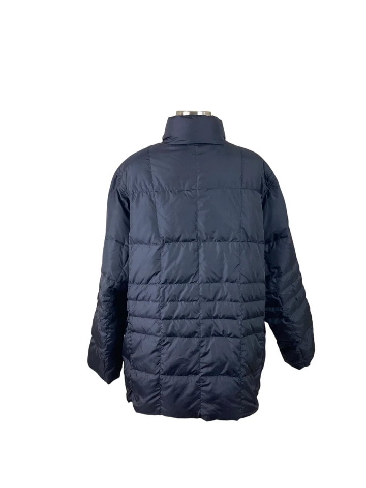 Lands End Women's Long Puffer Coat Size 3X 24W-26W Black Goosedown Full Zip - Image 3 of 4