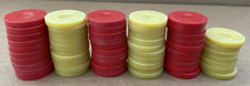 Vintage BAKELITE Poker Chips 47pcs RED / YELLOW