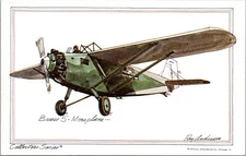 Breese 5 Monoplane - 1974 Aviation Postcard- Roy Anderson Art - Varney Airlines