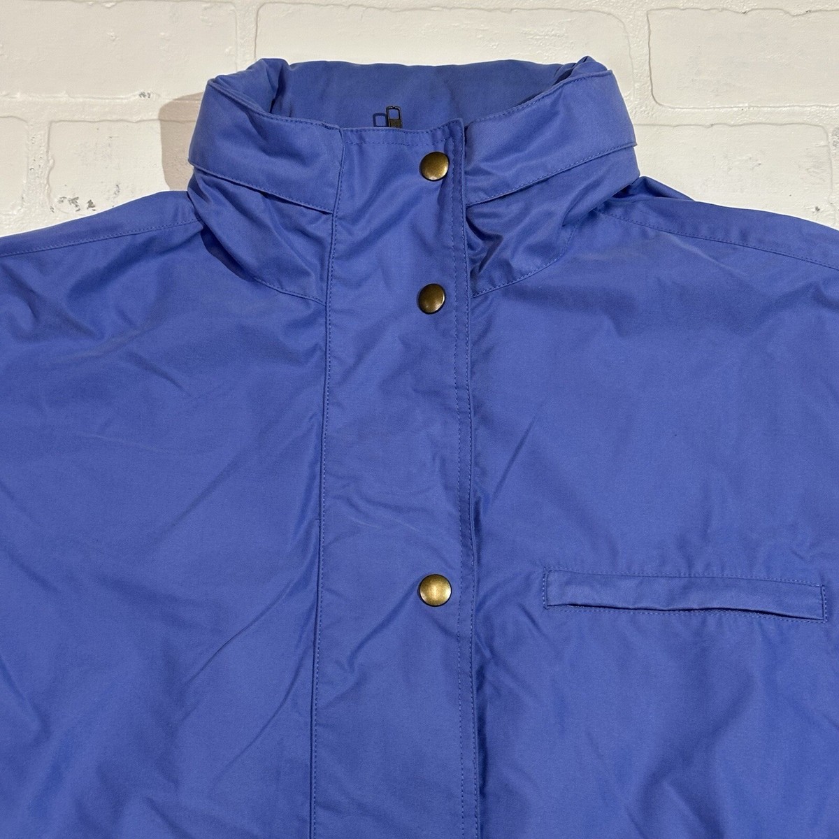 Women's Utility Hooded Jacket Purple Medium Full Zip Snap Women's Utility Hooded Jacket Purple Medium Full Zip Snap