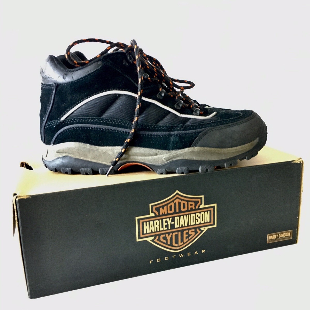 Harley Davidson Mens Flywheel Hiker Black Shoes Boots Size  display picture 2