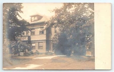 Postcard RPPC Three Story Wooden Home