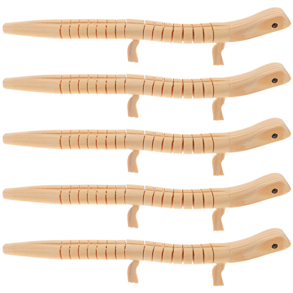 5 Pcs Wooden Child Lwood Lizard Props Reptile Figurine Ornament eBay