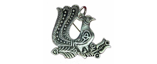 Broche Oiseau Du Paradis En Argent Massif - Style Celtique Bretagne - TOULHOAT Neuf
