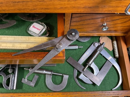 Vintage Tool Lot - Starrett No. 42 & 41 Hermaphrodite Calipers - Machinist Maker - Picture 20 of 24