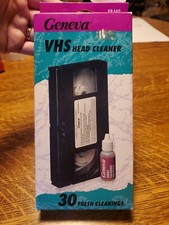 Vintage Geneva Vhs Video Cassette Vcr Tape Head Cleaner System Vr-140