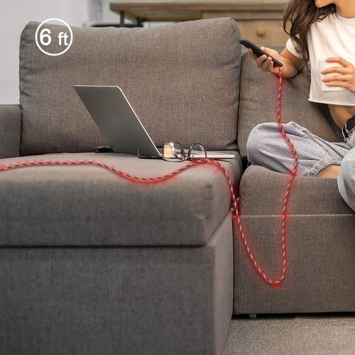LED 2 Pack Fast Charge USB C Cable Data Cord for Samsung Galaxy S Meta Quest 2 3 - Picture 17 of 25