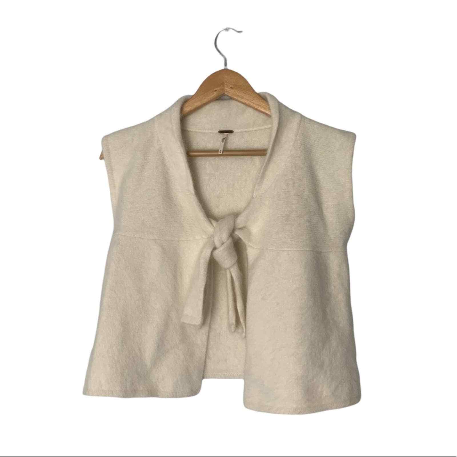 Free People Angora Front Tie Vest 