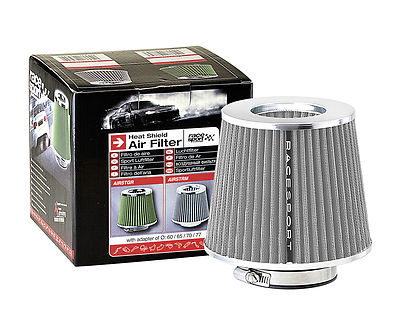 #ad #ad Grey Universal Induction Kit Stream Air Filter with Adaptors Race Sport Sumex GBP 12.99