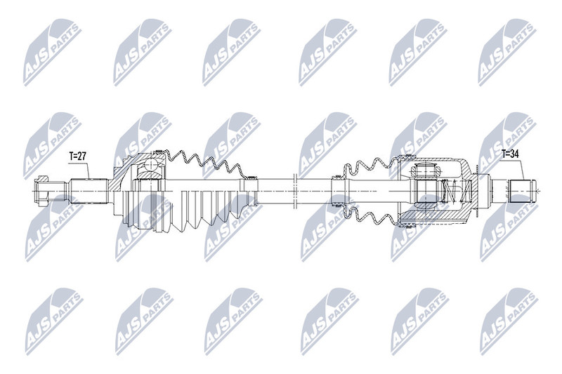 Arbre de transmission pour Renault Clio IV avec joint homocinétique haute performance