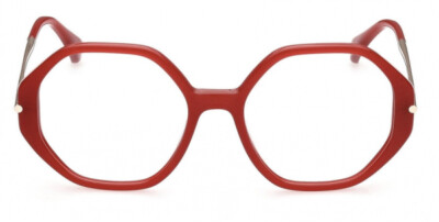 Max Mara MM5005 066 Shiny Red Plastic Optical Eyeglasses Frame 54-18-145 5005 RX