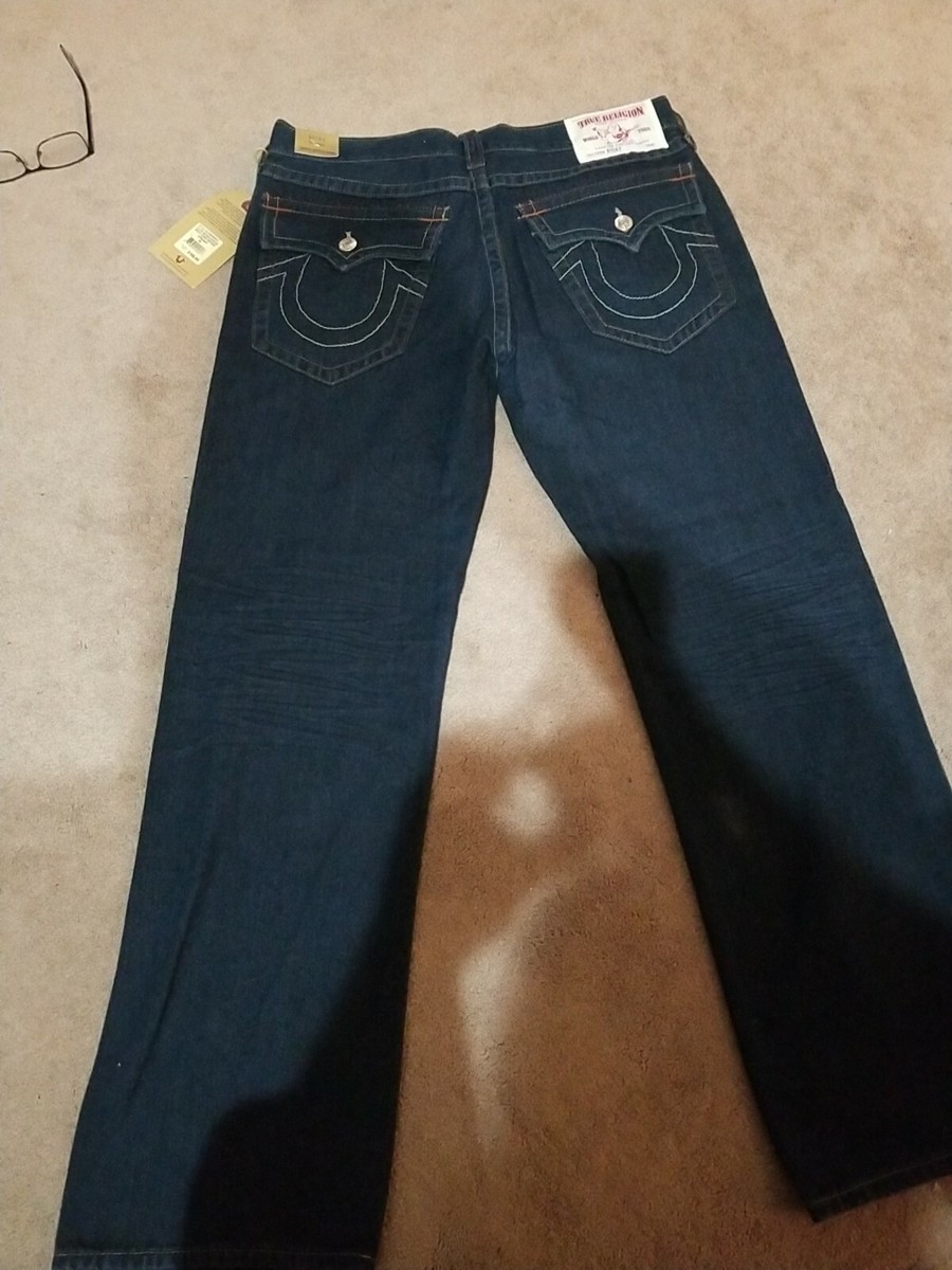 New True Religion Jeans RICKY Core Straight size 36 Dark blue | eBay