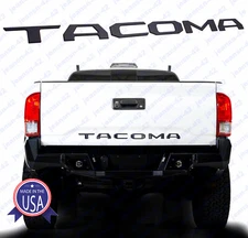 Matte Black 3D Raised Tailgate Insert Letters Decal for 2016-2020 Toyota Tacoma