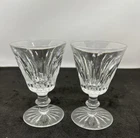 2 Waterford Crystal Lismore Small Short Liquor Sniffer Glasses 4” Excellent C.