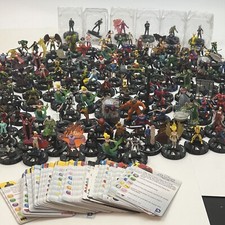 Heroclix Mixed Lot 140 Figures DC Marvel Spider-Man Venom Batman 123 Cards
