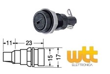 Portafusibile da pannello in bachelite per fusibili 5x20mm