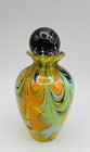Perfume Bottle Multi-Color Swirl Art Glass with Matching Glass Stopper — photo 4