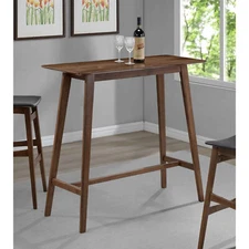 Coaster Finnick Rectangular Pub Height Bar Table Walnut Rectangular