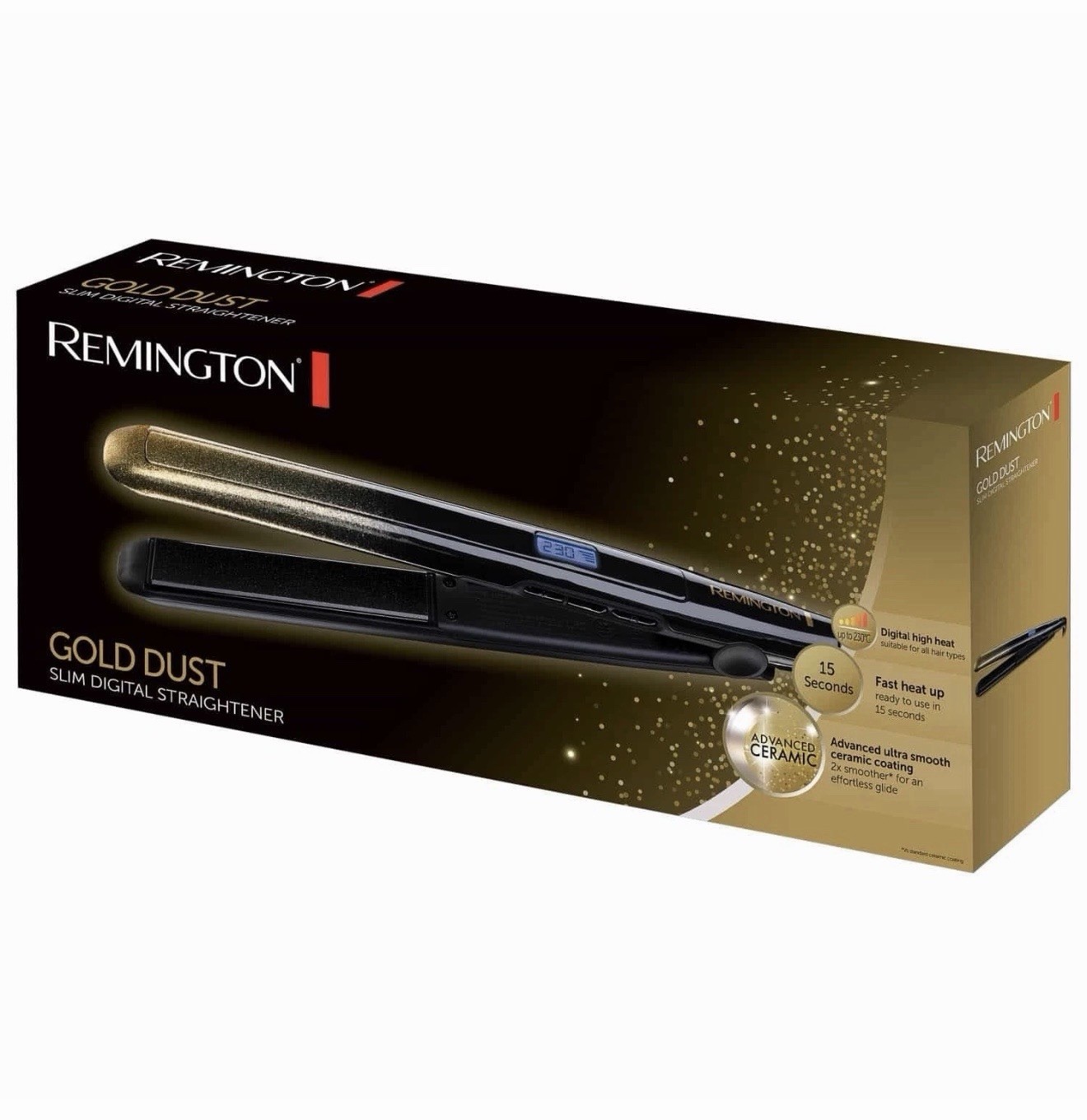 Remington Slim Digital Hair Straightener Ceramic Gold Dust