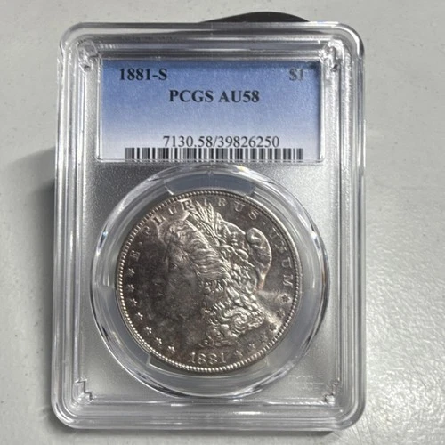 1881 Morgan $1 San Francisco PCGS AU58 Circulated Silver Dollar KM#110
