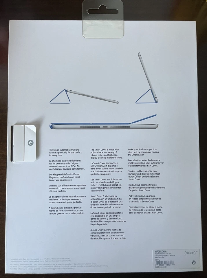 Apple iPad Air Smart Cover, Red, MF058LL/A, New in original package - Image 2 of 4