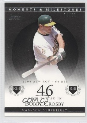 2007 Moments & Milestones Black 24/29 Bobby Crosby (2004 AL ROY 64 RBI) #88 1c1