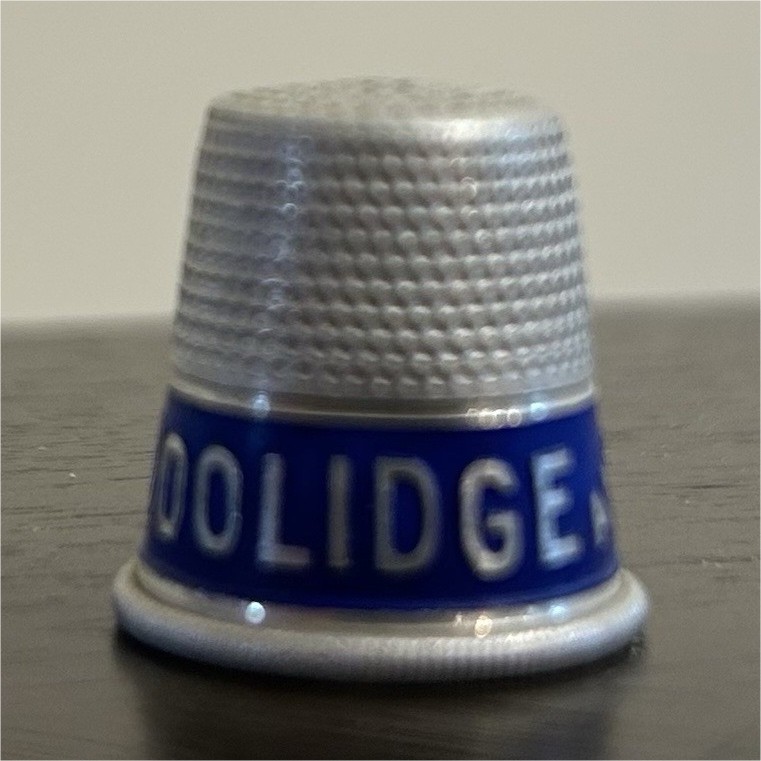 1924 Blue Metal  Coolidge Dawes Thimble