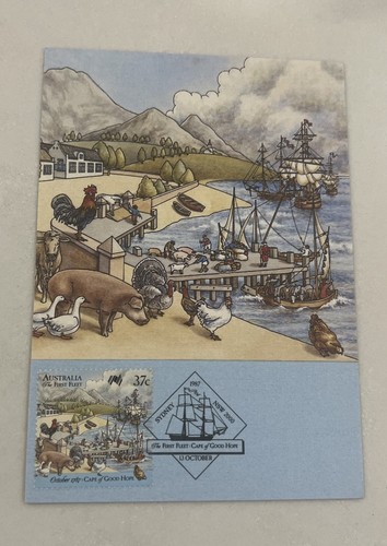First Fleet Cape Of Good Hope, Aus Post Stamped Postcard, 1987