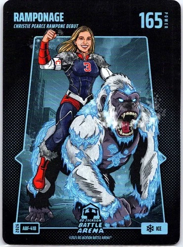 Bo Jackson Battle Arena Ramponage Ice Alpha Battlefoil SSP Christie Pearce