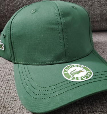 Lacoste Green Baseball Cap Men Adjustable Crocodile Logo One Size