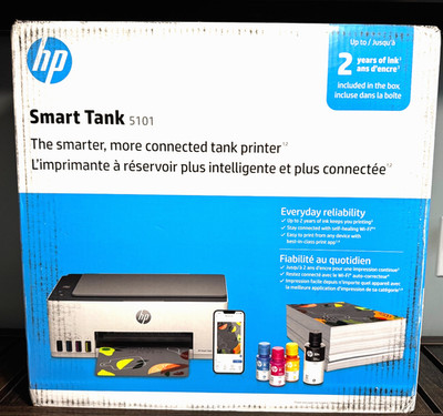 HP Smart Tank 5101 Wireless All-In-One Color Refill Supertank Printer- See Desc