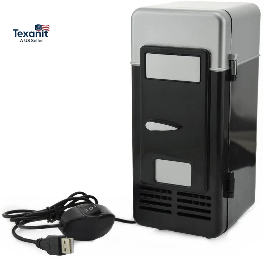 New Mini Red USB Fridge Cooler Beverage Drink Cans Cooler/Warmer Refrigerator fo