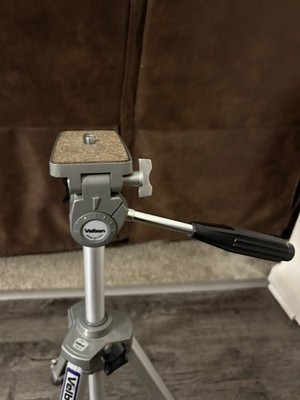VELBON VE-3C SILVER ALUMINUM HEAVY DUTY ADJUSTABLE CAMERA/VIDEO TRIPOD EUC