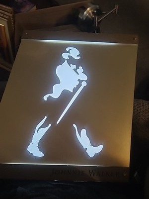 Vintage, Johnny Walker Bar Sign.Prox14.5 X 17. Lighted. A Unique Piece.