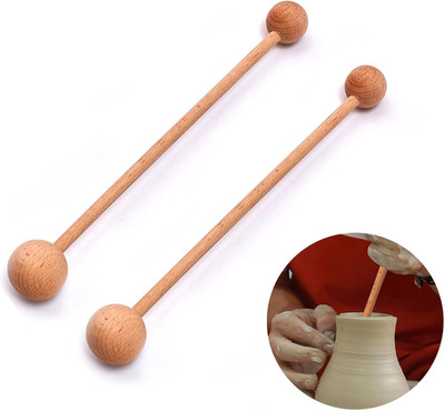 2 Pcs Wooden Throwing Stick for Pottery Shaping,Pottery Throwing Tools,Clay Thro