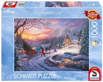 Schmidt Kinkade Aschenputtel Weihnachten 1000 Teile Puzzle Disney