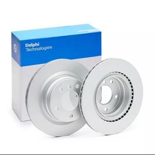 Image of Delphi BG3901C 300 mm Rear Coated Brake Disc Set for BMW 1 2 3 4 Series
