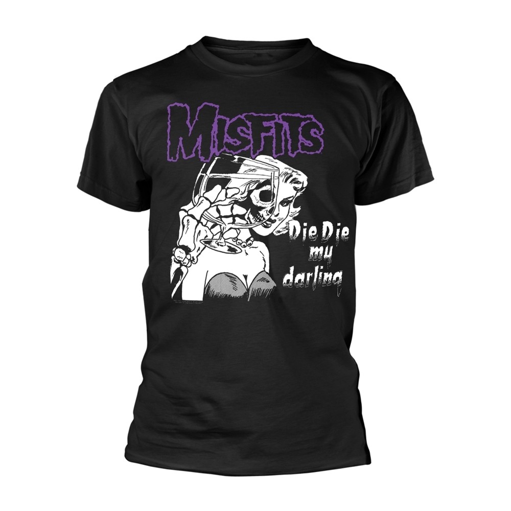 MISFITS - DIE DIE MY DARLING BLACK T-Shirt, Front - Back Print XX-Large
